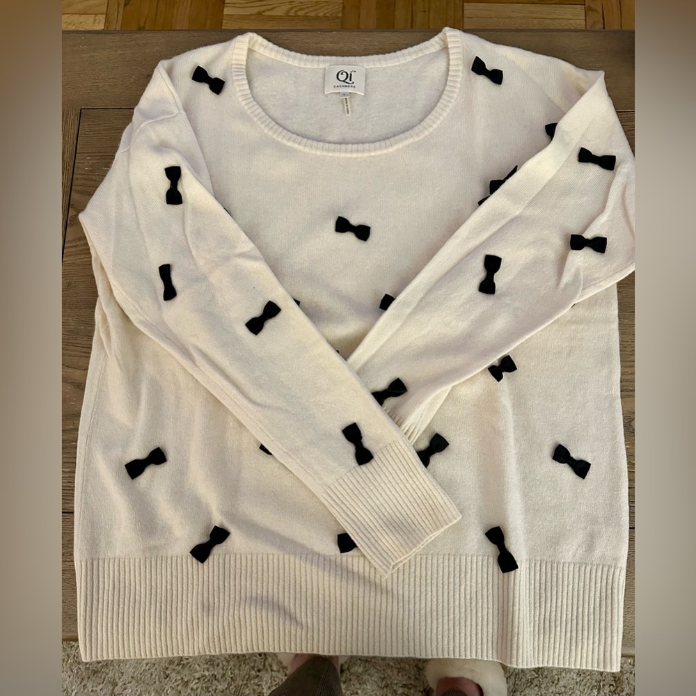 Qi cashmere sweater with bows